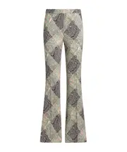 FLARED PRINTED CADY TROUSERS IT40 Nude