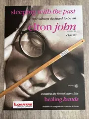 VINTAGE POSTER: ELTON JOHN Sleeping With The Past (Original InStore 1989)