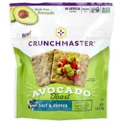 Crunchmaster, Avocado Toast, Crunchy Baked Rice Crackers, Salt & Pepper, 3.54 oz (100 g)
