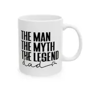 Dad Mug Man Myth Legend Fathers Day Birthday Gift Mens Classic Coffee Tea Cup