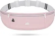 Slim Running Belt Fanny Packs for Women & Men, Waist Pack Runners Bag Money Belt Phone Holder for Running Sports Hiking Traveling (Pink)