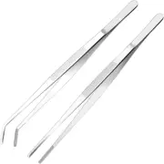 Kitchen Tweezers Stainless Steel 12 Inch Long Tweezers Tongs, Heavy Duty Large F