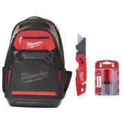 Milwaukee Jobsite Backpack 20"FASTBACK+General Purpose Utility Blade Set 50-Pack