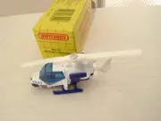1990 MATCHBOX SUPERFAST #46 POLICE MISSION CHOPPER HELICOPTER NEW IN BOX