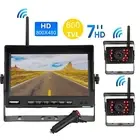 7" Wireless Rear View Kit HD Monitor Reverse Camera For Truck Caravan VAN RV Bus