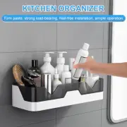 Wall Mounted Bathroom Storage Shelf Spices Organizer Racks Shower Shampoo-·
