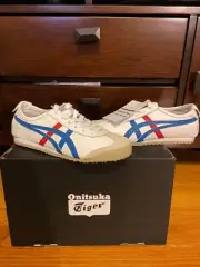 Asics Onitsuka Tiger Mexico 66 Shoes White & Blue Brand New Kill Bill