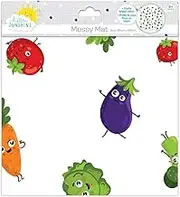 Hello Sunshine Messy Mat, 95 x 95 cm, Wipe Clean, Vegetable Design for Kids 6+ Months for Under high Chair Catch Spills and Food