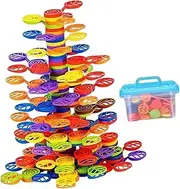 harayaa Stacking Toys Montessori Toys Interactive Educational Toy Stacking Building Blocks Toys Balance Game Building Toys for Girls Age 4 5 6 Gifts, 360 Pieces
