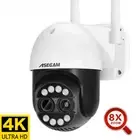8MP Dual Lens 2.8mm -12mm 8X Zoom 4K PTZ WiFi IP Camera CCTV Audio Home Security