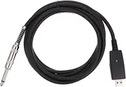 ERINGOGO USB to Guitar Connection Cable Durable Instrument Audio Adapter for Electric Guitar to Computer Transmission Reliable Performance Black