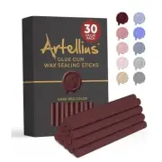 Premium Sealing Wax Sticks (Bulk 30 Pack) - Dark Red