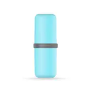 2Pcs Portable Toothbrush Wash Cup Toothpaste Boxes Handy Travel Toothbrush Toothpaste Organizer BLUE COLOR