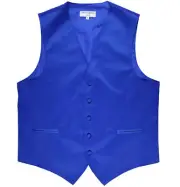 New Men's Formal Tuxedo Vest Waistcoat only solid Royal blue wedding prom