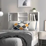 Headboard Cabinet White 100 cm vidaXL