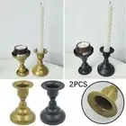 2PCS Retro Wrought Iron Home Decor Candlestick Candle Holders Party Candle Base