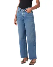 Agolde V-Waist Baggy Leg Jeans in Cascade