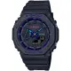 【CASIO 卡西歐】G-SHOCK 八角農家橡樹雙顯手錶-VIRTUAL BLUE 系列 母親節 禮物(GA-2100VB-1A/速)