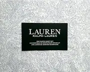 Lauren Ralph Lauren 4 Piece Cotton Queen Size Sheet Set Blue Ink Paisley Pattern on White