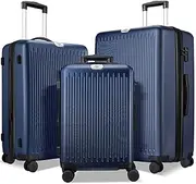 [Suitour] Luggage 3 Piece Sets Hard Shell Luggage Set with Spinner Wheels, TSA Lock, 20 24 28 inch Travel Suitcase Sets