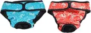 SEWOART 2 Pack Dog Diapers Cotton Physiological Pants for Dogs Potty Training Puppy Potty Pet Diapers Super Absorbent Bowknot Size Xs