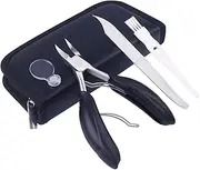 minkissy 1 Set Scissor Nail Groove Manicure Pedicure Tool Nail Pliers Nail Clipper Toenail Nipper Black