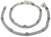 [Generic] 925 Sterling Silver Anklet, Women's Payal, 27.6 cm, 45 g