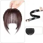 with Long Sides Braided Headband Natural Flase Brown Headband Bangs Women