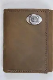ZEP PRO South Carolina Gamecocks Crazy Horse Leather trifold Wallet Tin Gift Box