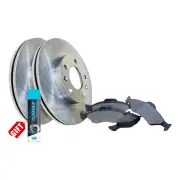 Front Wheel Bearing Hub Ass + Brake Rotor Pad Kit for Nissan Pathfinder R51 17"