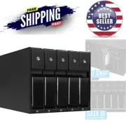 Internal 5 Bay Hard Drive Enclosure Aluminum Trayless Hot Swap for SATA SSD HDD