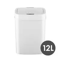 在飛比找ETMall東森購物網優惠-美國NINESTARS 法式雪白感應式垃圾桶 12L(防潑水