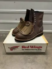 Vintage Red Wing Boots 4488 Brown Leather Met Guard Steel Toe Mens 13 NEW NOS