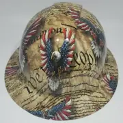 New Full Brim Hard Hat Custom Hydro Dipped SECOND AMMENDMENT EAGLE. Free Ship