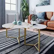 Nested Coffee Tables Set of 2 Nest Side Table Living Room Furniture Nesting Marble Veneer