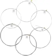 DRESSOOS 6Pcs Strings High Folk Guitar Strings Durable Metal Replacement Strings for Acoustic Guitar Brighter Tone Enhanced Sustain