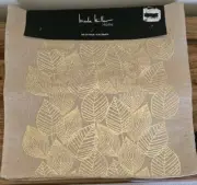 Nicole Miller Home Gold Leaf Jute Placemats- Set of 4- 16" X 16"-NWT