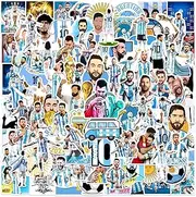 Messi Stickers,100 PCS Messi Vinyl Waterproof Decals for Water Bottles Computer Bicycle Skateboard Luggage Phone Pad Laptop Kids Teens Stickers Pack