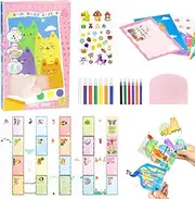 35 Pieces Suevut Rainbow Scratch Art, Rainbow Scratch Pictures Set, Scratch Painting for Children, DIY Art Set, Scratch Pictures for Children, Perfect for Birthday Parties and School Activities