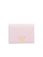 Prada Small Saffiano Leather Wallet in Alabaster Pink