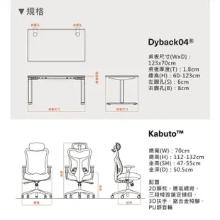 【Backbone】全能職人組合 自行組裝(Dyback04電動升降桌+Kabuto人體工學椅)