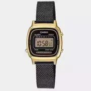 Casio LA670WEMB-1 | Vintage Digital Women's Wrist Watch, Black Stainless Steel M