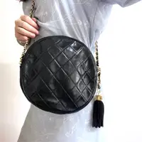 在飛比找PopChill優惠-[二手] Chanel vintage 老香圓餅流蘇包