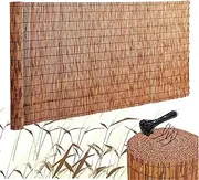 Bamboo Fencing, Privacy Screen, Fencing Roll, Balcony Fence, Garden Decorative, Backyard Divider, Animal Barrier, Sun Shade, Waterproof, Breathable, Balcony Privacy Wall(1.85 * 7m(6.1 * 23ft))