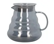 Electroplated Grey Coffee Pot High Borosilicate Glass Hand Coffee Server Pot for Home Shop 700ml