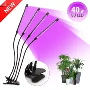 Grow Light 40W 4 Head LED Plant Light Panel Growing Plant Veg Flower Indoor Lamp