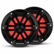 Rockford Fosgate M1-6B 6" 2-Way Marine Audio Coaxial Speakers w/ RGB LED - Black