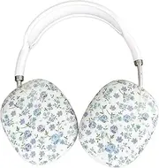 JLSDBMZ for AirPods Max Case Pink,Cute Exquisite Flower Pattern Print Design,Floral Shock Buffer Headphones Ear Buds Protective Cover for Girls Woman (Blue)