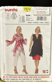 Burda 7672 Size 18-30 Tunic Sewing pattern