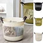 Double Handle Dirty Clothes Basket Plastic Sundries Storage Basket Home